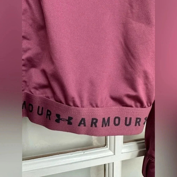 Under Armour Mauve Loose Heat Gear Zippered Front Track Jacket Size XS - Picture 9 of 10